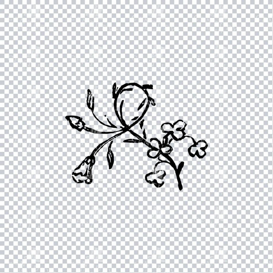Vintage Decorative Line Art Illustration - Floral - Border - Frame - Pattern No.194