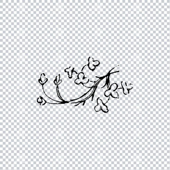 Vintage Decorative Line Art Illustration - Floral - Border - Frame - Pattern No.210