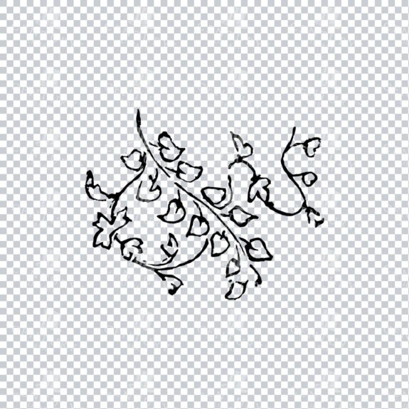 Vintage Decorative Line Art Illustration - Floral - Border - Frame - Pattern No.216