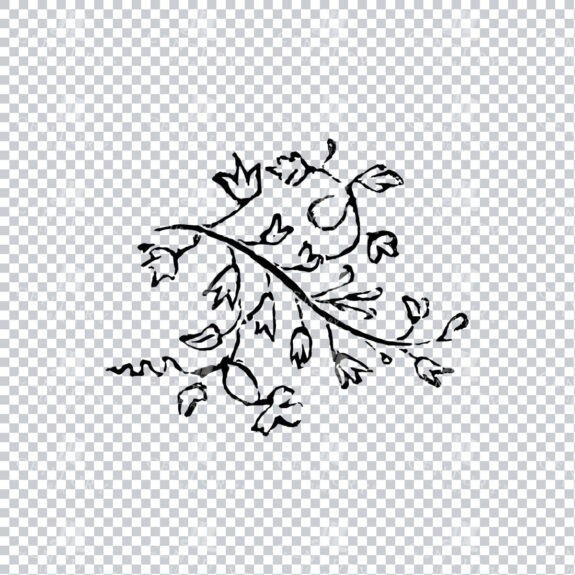 Vintage Decorative Line Art Illustration - Floral - Border - Frame - Pattern No.221