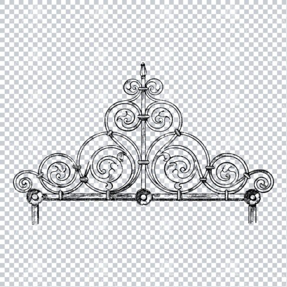 Vintage Decorative Line Art Illustration - Floral - Border - Frame - Pattern No.228