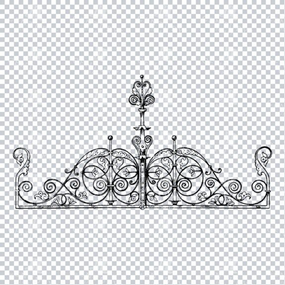 Vintage Decorative Line Art Illustration - Floral - Border - Frame - Pattern No.229
