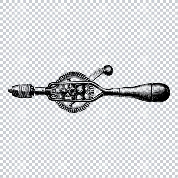 Craftsman Vintage Tool Drawing - Hand Drill No.1