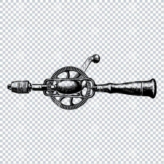 Craftsman Vintage Tool Drawing - Hand Drill No.2