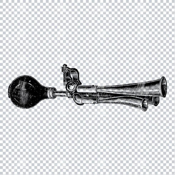Vintage Illustration of a Musical Instrument - Horn