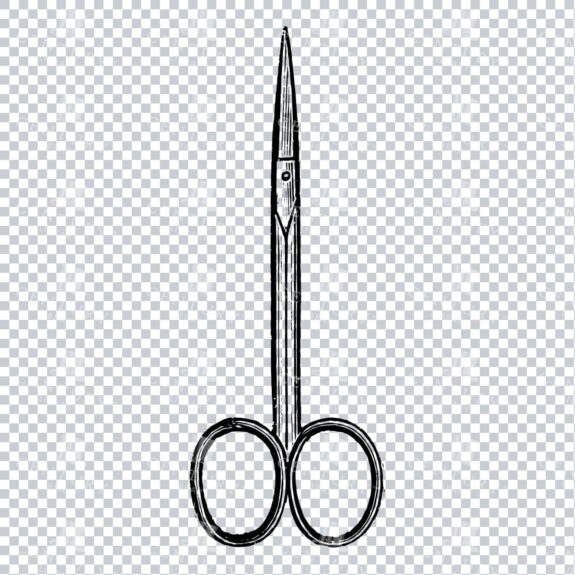 Vintage Illustration of a Pair of Scissors