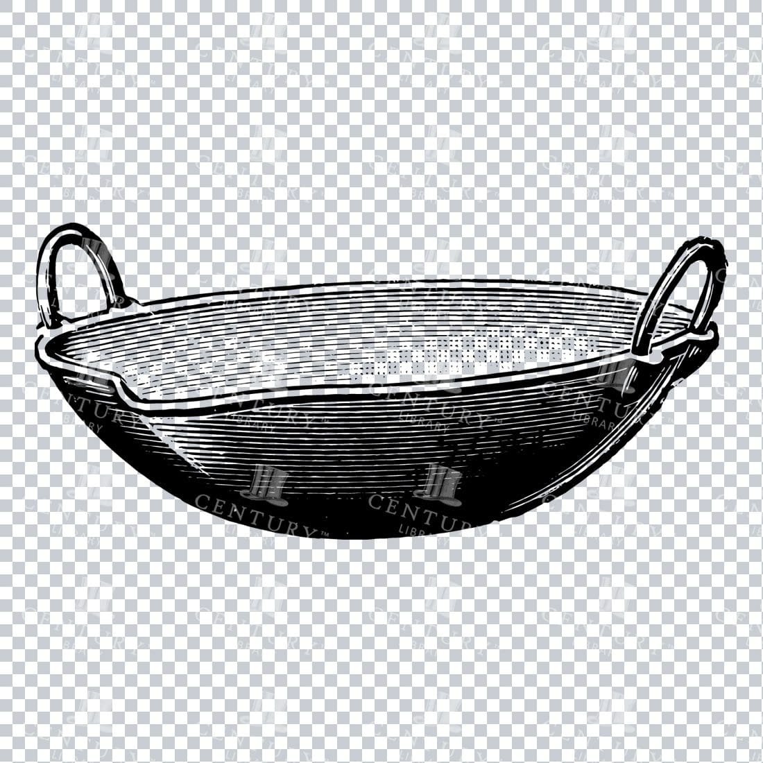 Engraving of a Cast Iron Dish
