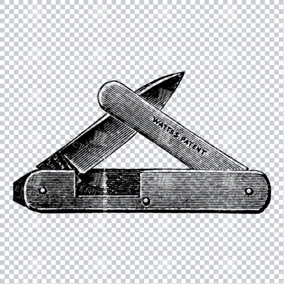 Vintage Illustration of a Pocket Knife No.1