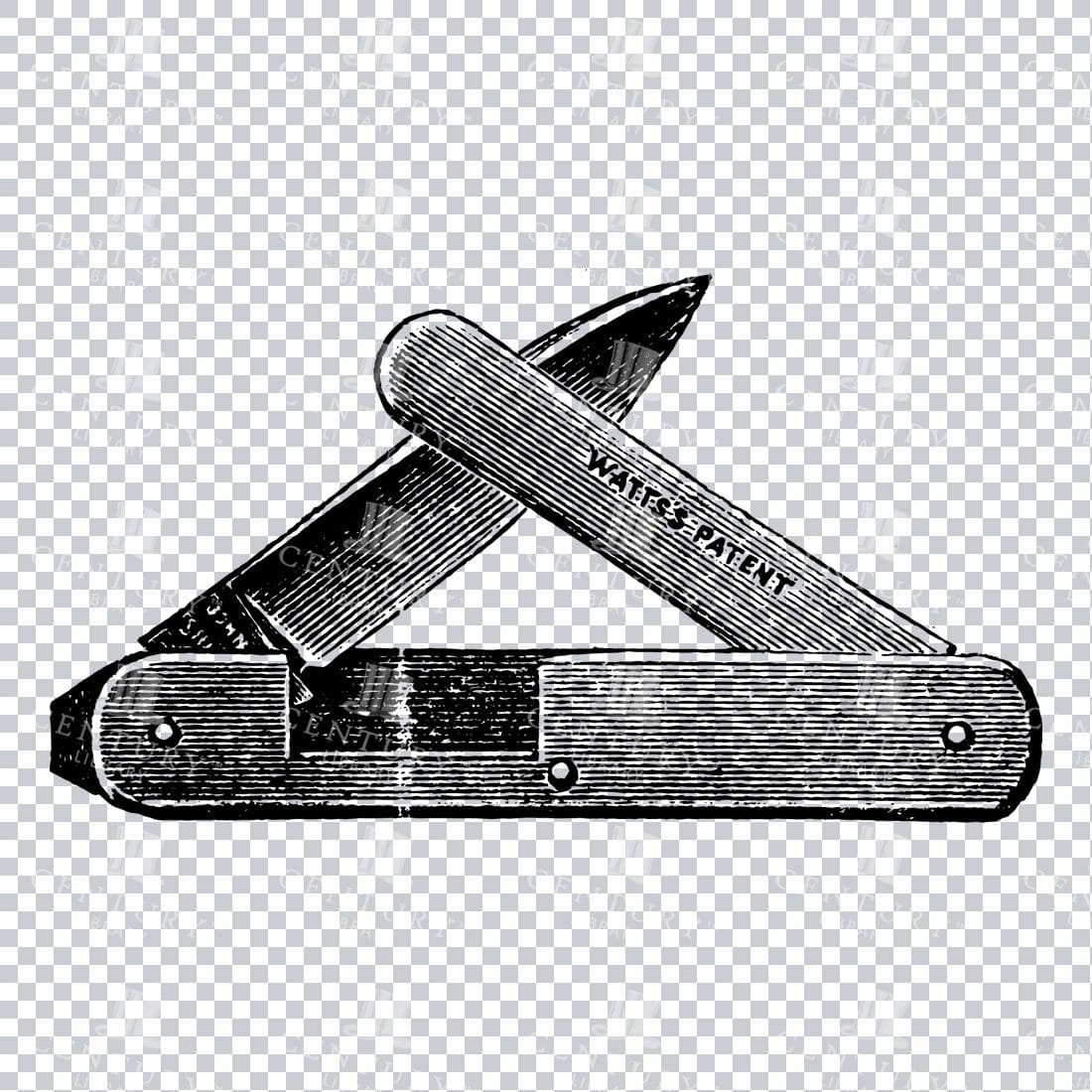 Vintage Illustration of a Pocket Knife No.1