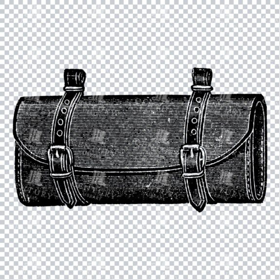 Vintage Line Art Illustration of a Bag No.1