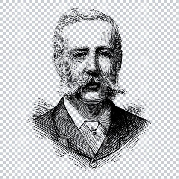 Portrait of Major Nevill - Antique Engraving