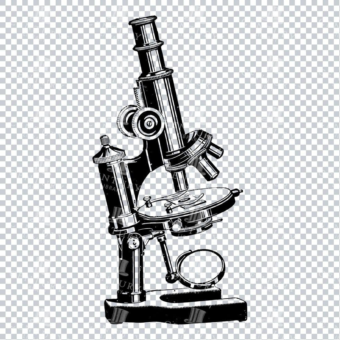 Scientific Apparatus Illustration - Microscope No.2