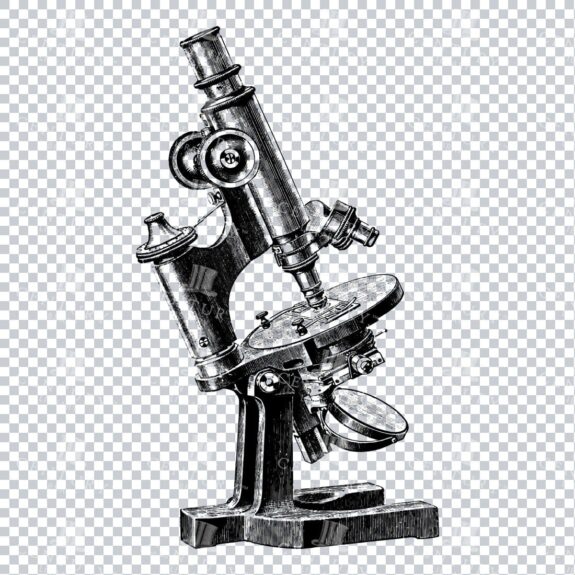 Scientific Apparatus Illustration - Microscope No.3