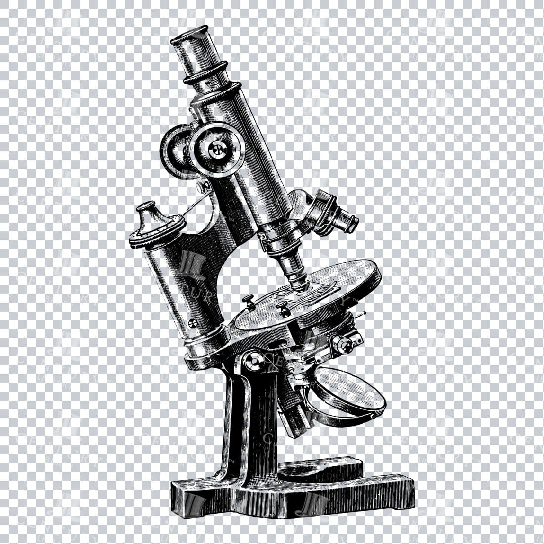 Scientific Apparatus Illustration - Microscope No.3