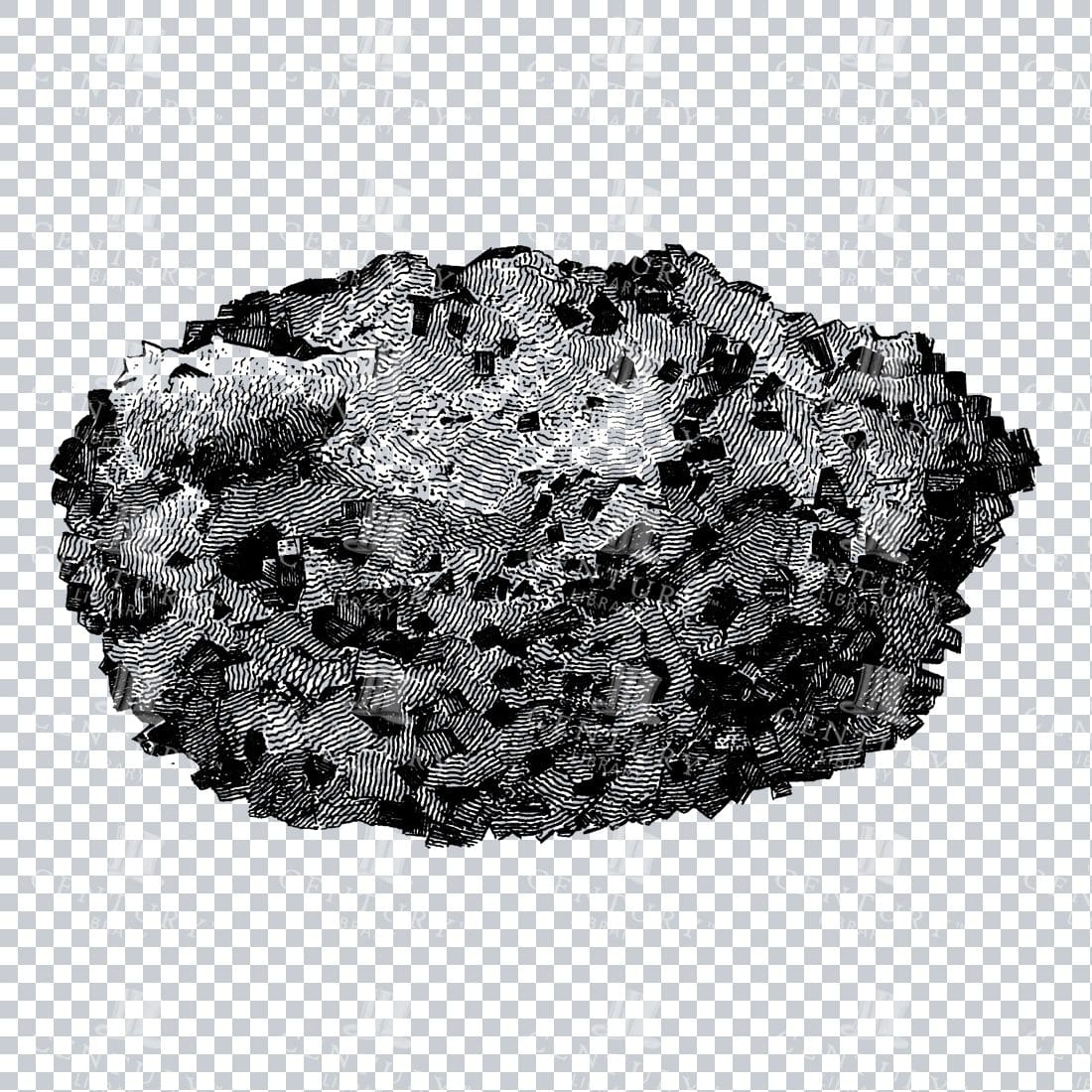 Antique Line Art Engraving Illustration - Mineralogy - Crystals - Precious Stones - No.27