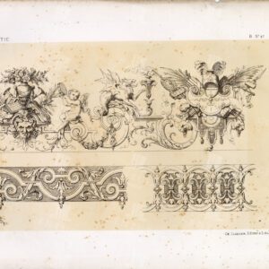 VINTAGE Decorative Interior Design - Rare 19th Century Print