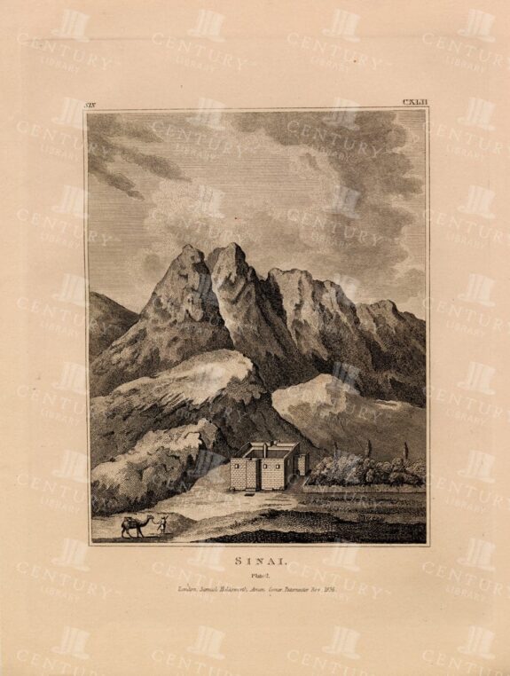 1836 Vintage Engraved Print - View of Sinai - Egypt