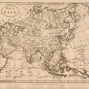 ANTIQUE 1836 Map of ASIA  - Original Engraved Print