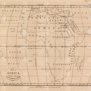 VINTAGE Map of Africa - 1836 Original Antique Print