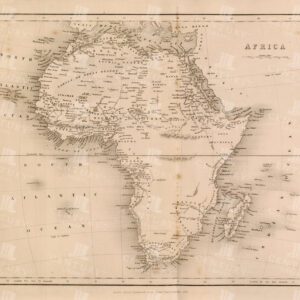 VINTAGE Map of Africa - 1836 Original Antique Print - Fold Out