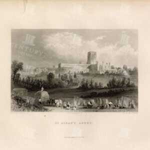 ST ALBAN'S ABBEY - England History Print - 1800's