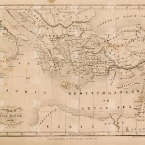 MAP of ASIA MINOR and the Adjacent Countries - Vintage 1836 Print