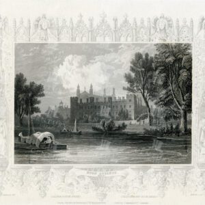 ETON COLLEGE - Vintage 1840 Engraving by William Tombleson