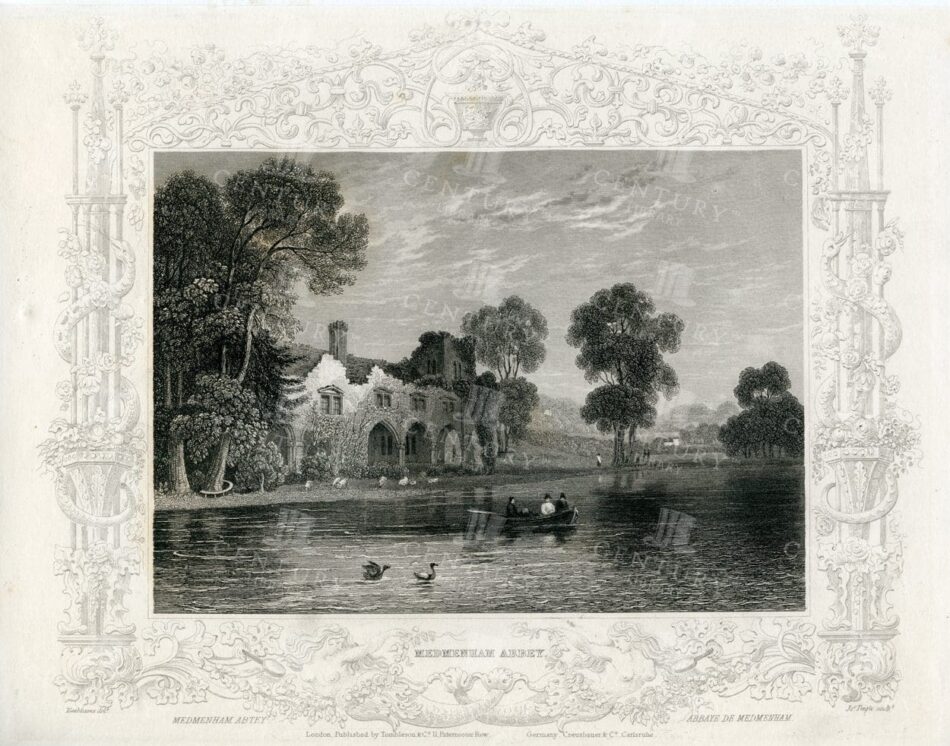 MEDMENHAM ABBEY - Vintage William Tombleson Engraving - 1840