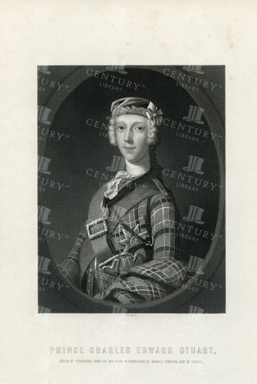 PRINCE CHARLES EDWARD STUART - 1885 Vintage Illustration