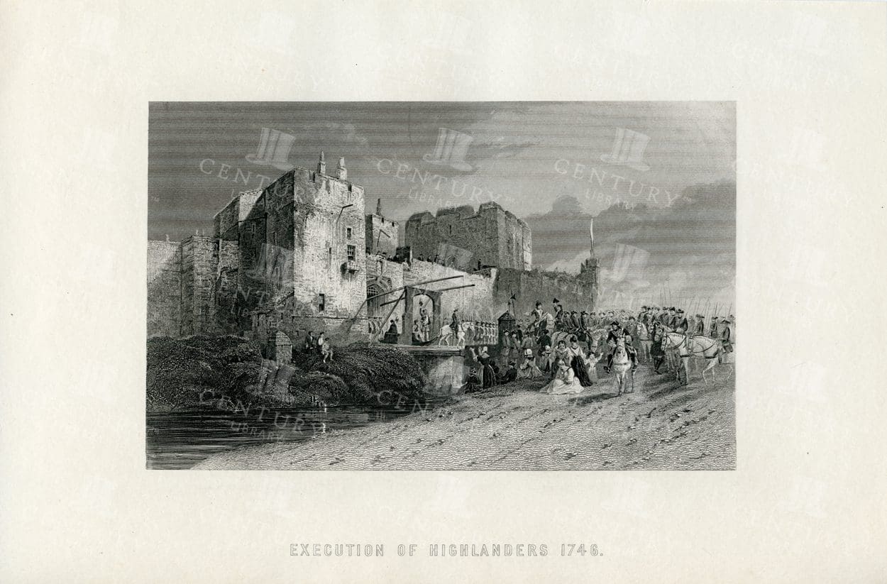 EXECUTION of Highlanders in 1746 - Vintage Scottish Illustration