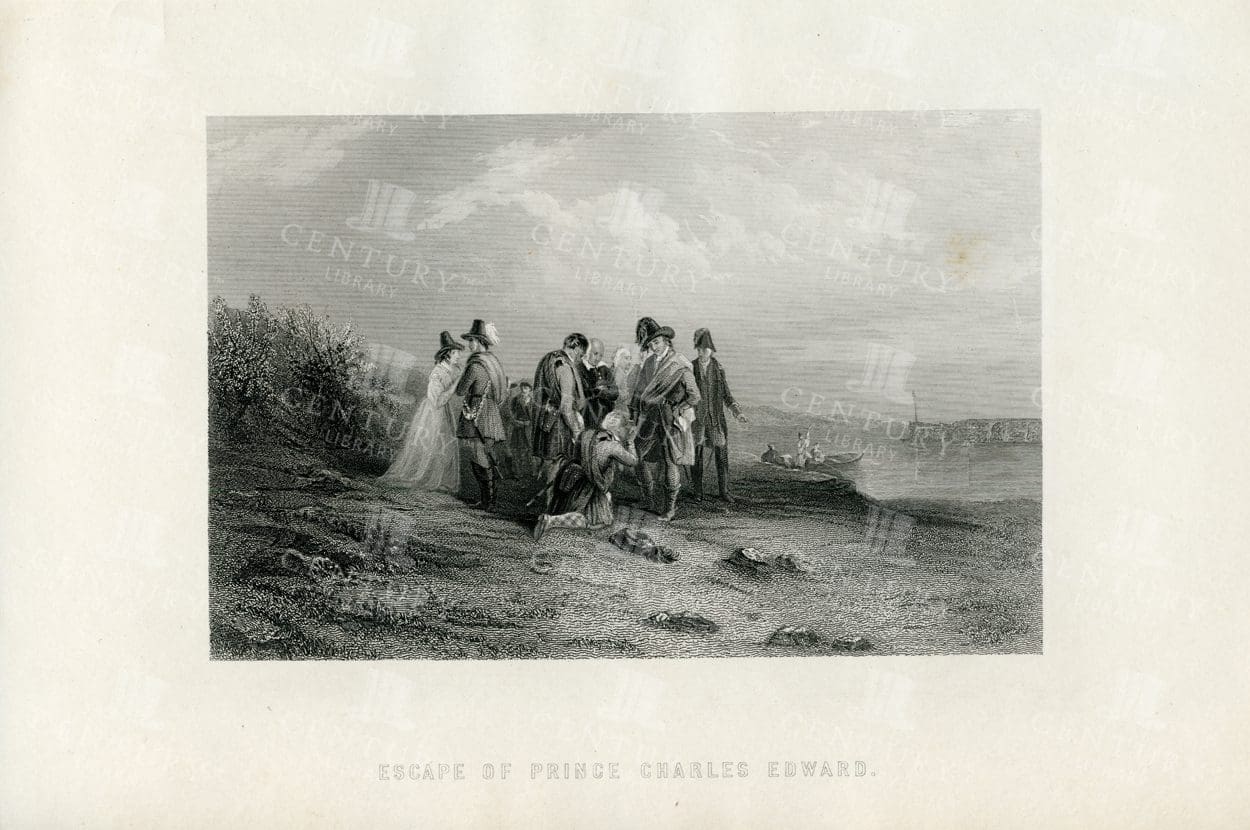 ESCAPE of Prince Charles Edward  - Vintage Scottish Illustration