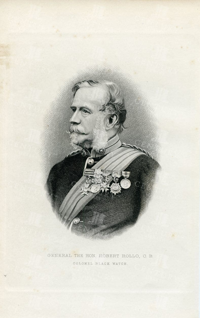 VINTAGE Scottish Illustration - General the Hon Robert Rollo, C. B