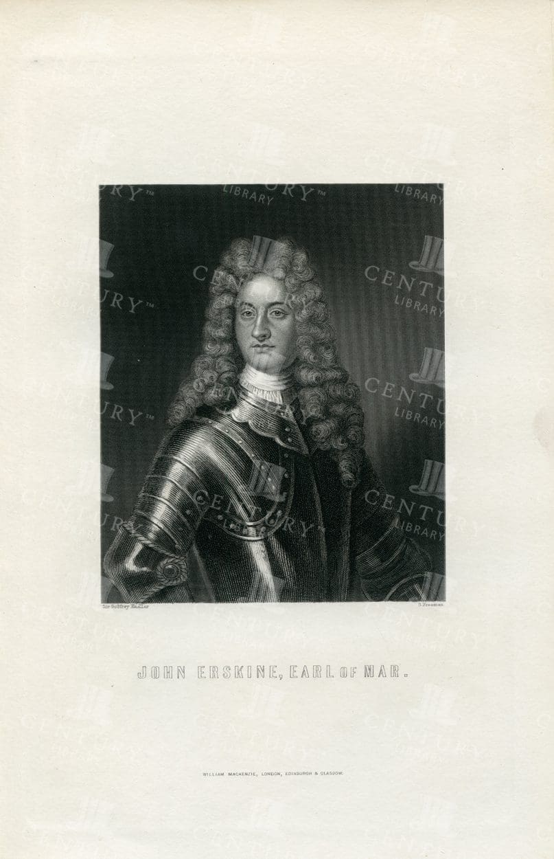VINTAGE 1885 Illustration of John Erskine, Earl of Mar