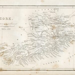 CORK - 1843 Vintage Map of Cork in Ireland