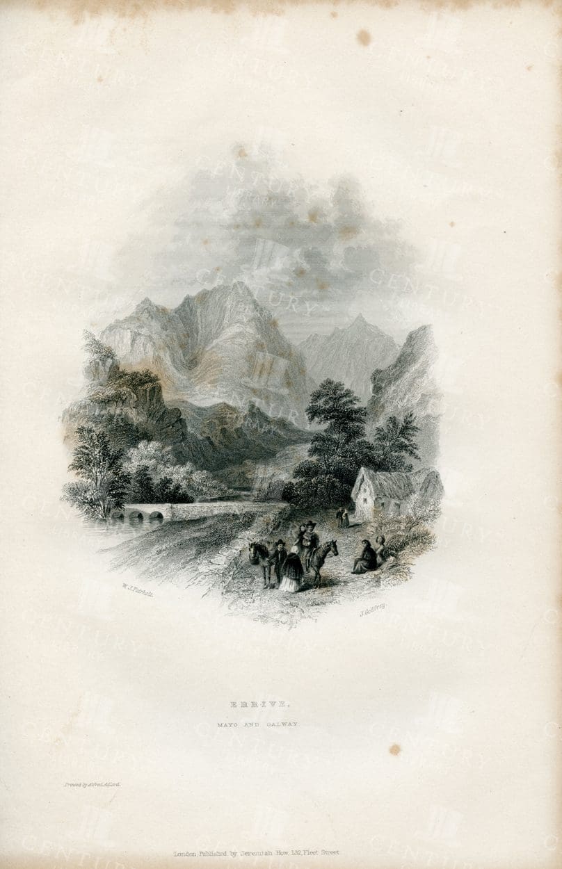 ERRIVE - Mayo and Galway - Vintage Landscape Illustration of Ireland