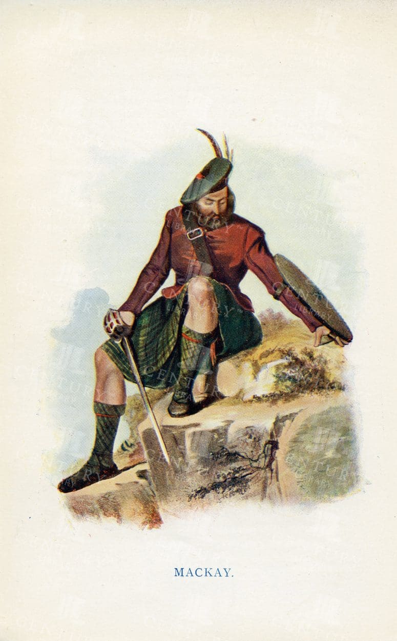 VINTAGE 1845 Illustration - Costumes of the Scottish Clans - Mackay