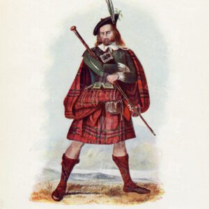 VINTAGE 1845 Illustration - Costumes of the Scottish Clans, Mac  Lean