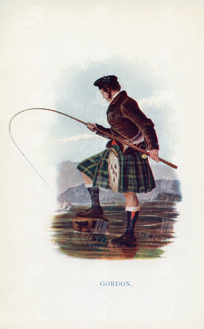GORDON -  Costumes of the Scottish Clans Vintage Illustration