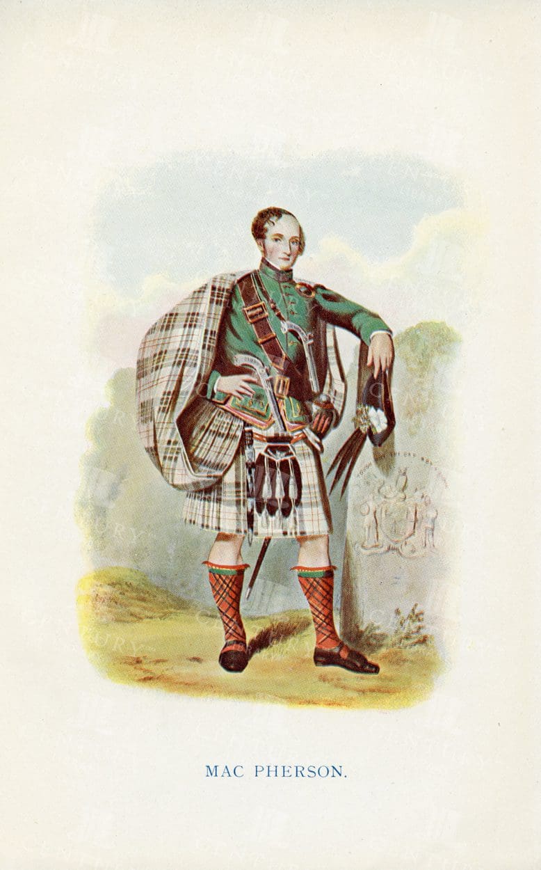 MACPHERSON - Vintage Illustration - Costumes of the Scottish Clans - 1845