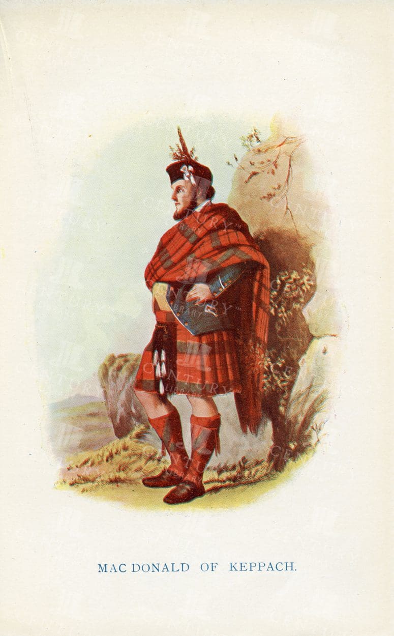 MAC DONALD of Keppach - Vintage Scottish Costume Illustration
