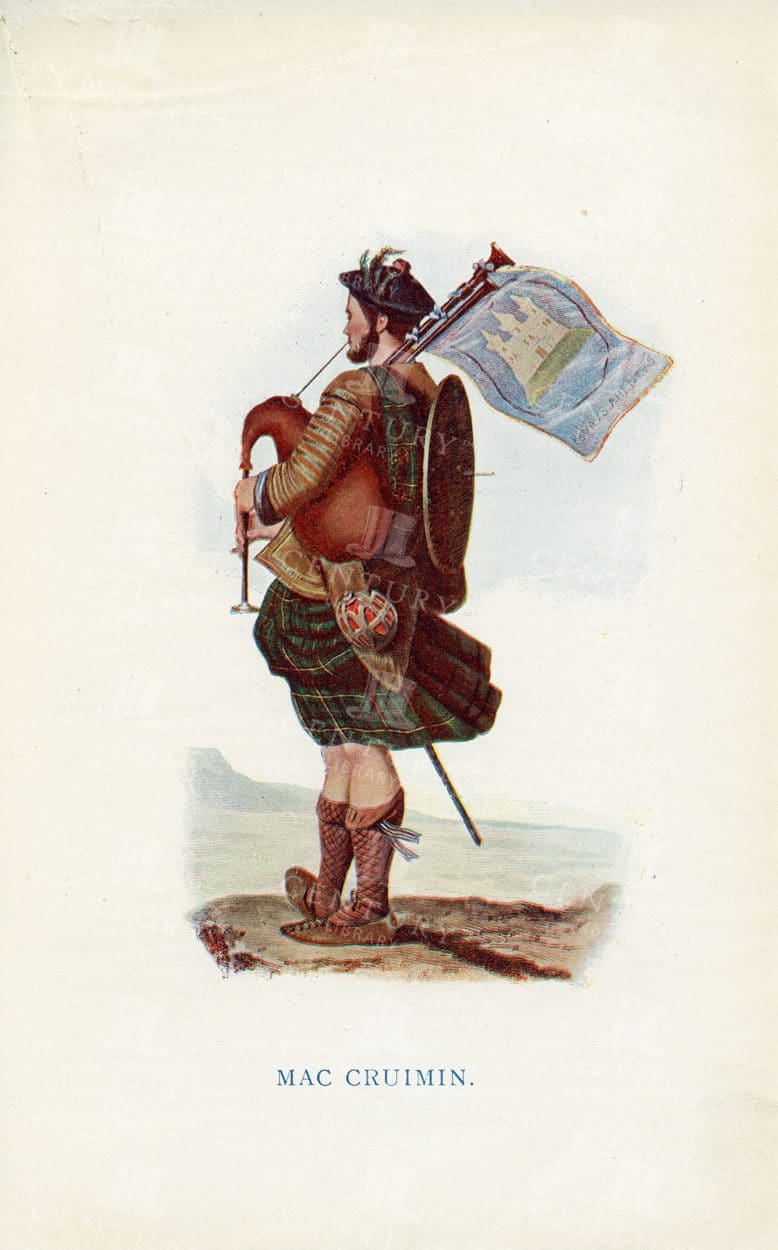 MAC CRUIMIN - Costumes of the Scottish Clans Vintage Illustration