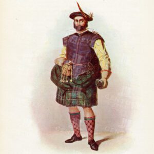 VINTAGE 1845 Illustration - Costumes of the Scottish Clans, SKENE