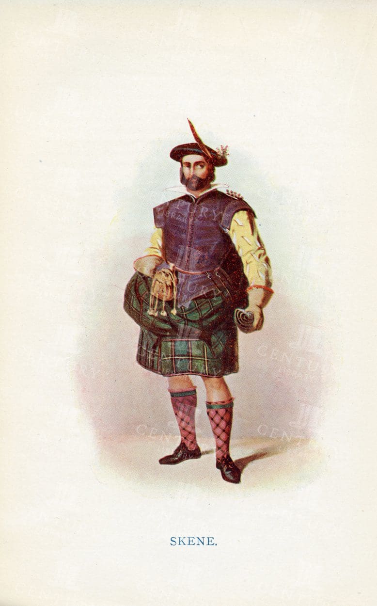VINTAGE 1845 Illustration - Costumes of the Scottish Clans, SKENE