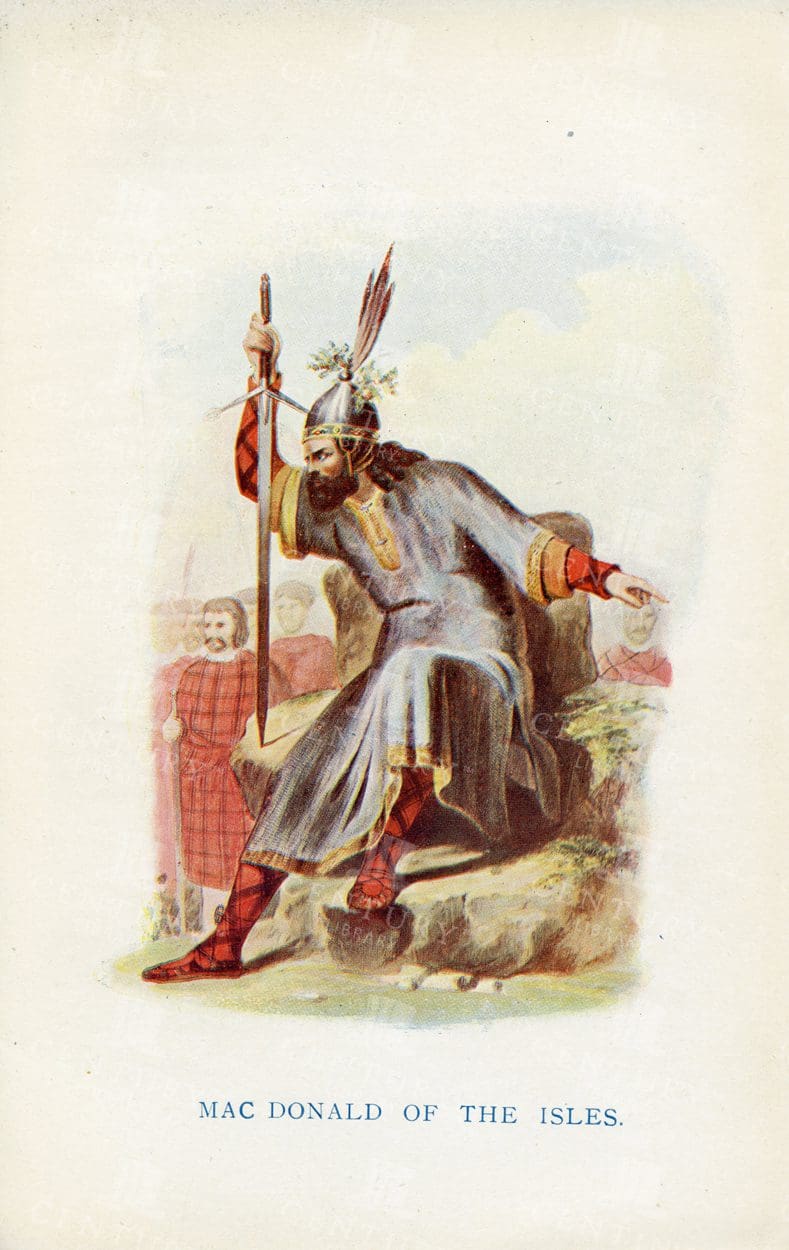 MAC DONALD of the Isles - Vintage Scottish Costume Illustration