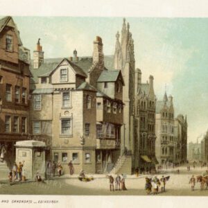 JOHN KNOX'S House and Canongate - Edinburgh - Vintage 1895 Illustration