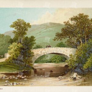 ANTIQUE Scottish Landscape Illustration - The Brig of Turk - 1895