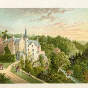 HAWTHORNDEN - Scottish Landscape Vintage Illustration