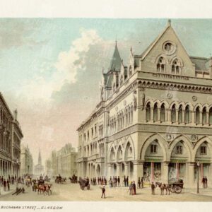 1895 Vintage Illustration of the Stock Exchange in Glasgow Scotland