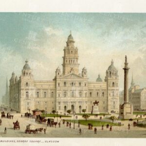 GLASGOW - The New Municipal Buildings - Vintage Illustration