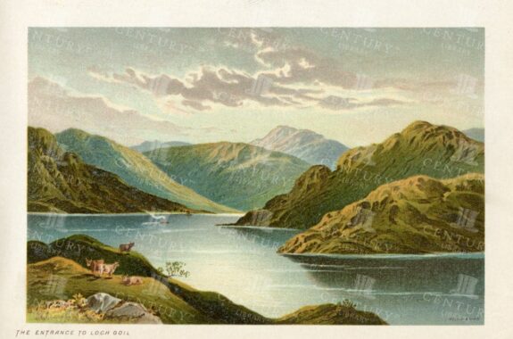 VINTAGE Scottish Landscape Illustration - The Entrance to Loch Goil